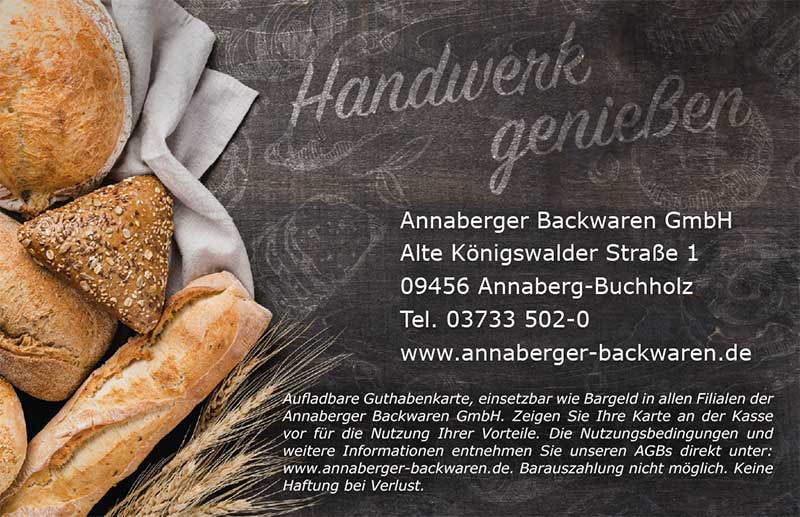 Annaberger Backwaren Card - Rückseite